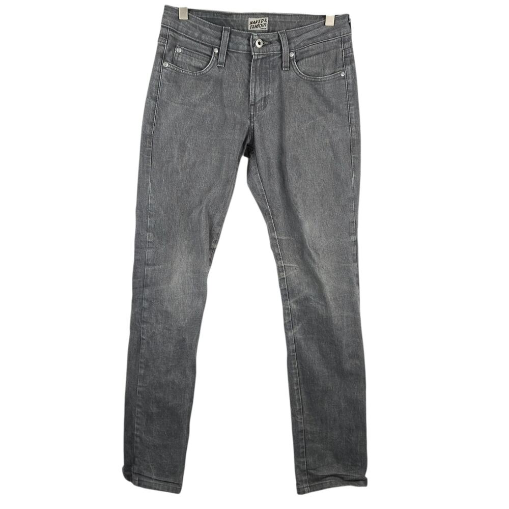 Naked & Famous Skinny Guy Jeans Grey Size 30 x 29